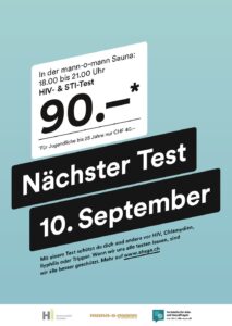 10. September: Nächste HIV-/STI-Test-Aktion im mann-o-mann
